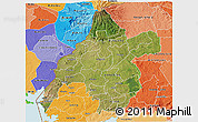 Satellite 3D Map of WESTERN, political shades outside