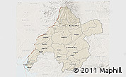 Shaded Relief 3D Map of WESTERN, lighten