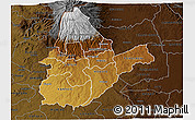 Physical 3D Map of BUNGOMA, darken