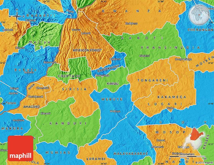 Political Map of BUNGOMA