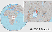 Gray Location Map of BUDALANGI