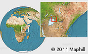 Satellite Location Map of BUDALANGI, within the entire country