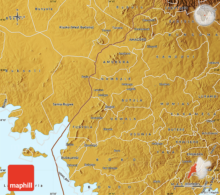 Physical Map of BUSIA