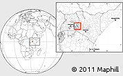 Blank Location Map of MUMIAS, within the entire country