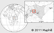 Blank Location Map of MUMIAS, highlighted country, highlighted parent region, within the entire country