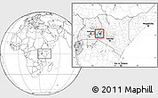 Blank Location Map of MUMIAS, highlighted parent region, highlighted grandparent region, within the entire country