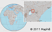 Gray Location Map of MUMIAS, highlighted grandparent region, within the entire country