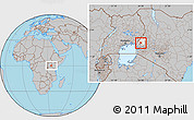 Gray Location Map of MUMIAS, highlighted grandparent region