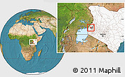 Satellite Location Map of MUMIAS, highlighted country, highlighted parent region