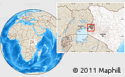 Shaded Relief Location Map of MUMIAS, highlighted country, highlighted grandparent region