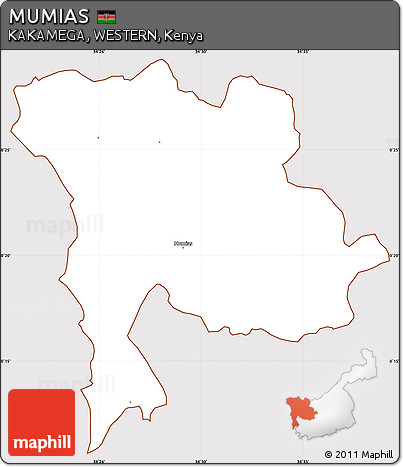 Classic Style Simple Map of MUMIAS, cropped outside