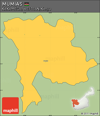 Savanna Style Simple Map of MUMIAS, cropped outside