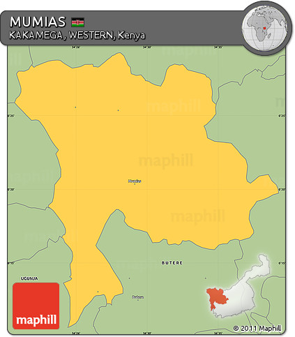 Savanna Style Simple Map of MUMIAS