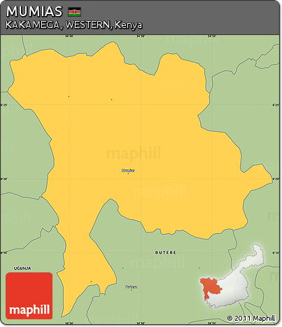 Savanna Style Simple Map of MUMIAS