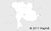 Silver Style Simple Map of MUMIAS, single color outside