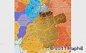 Physical Map of WESTERN, political shades outside
