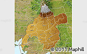 Physical Map of WESTERN, satellite outside