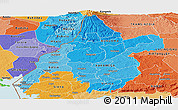 Political Shades Panoramic Map of WESTERN