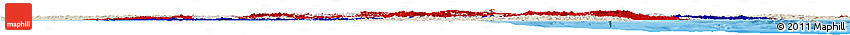 Flag Horizon Map of North Korea, shaded relief outside, bathymetry sea