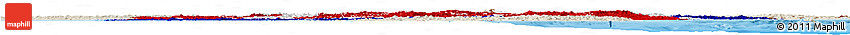 Flag Horizon Map of North Korea, shaded relief outside, flag centered