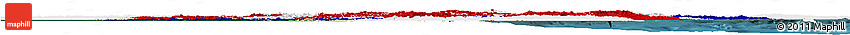 Flag Horizon Map of North Korea, single color outside, satellite sea, flag centered