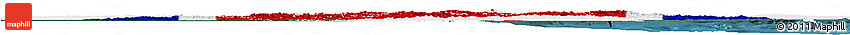 Flag Horizon Map of North Korea, single color outside, satellite sea, flag aligned to the middle