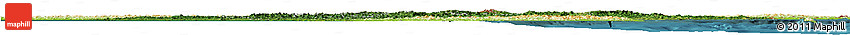 Satellite Horizon Map of North Korea, physical outside, satellite sea
