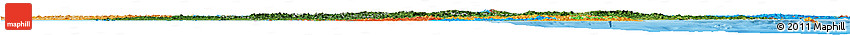 Satellite Horizon Map of North Korea, political outside