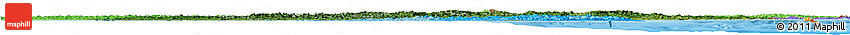 Satellite Horizon Map of North Korea, political shades outside
