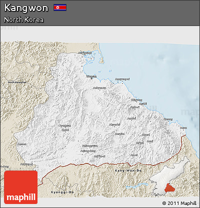 Classic Style 3D Map of Kangwon