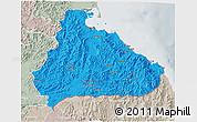 Political 3D Map of Kangwon, lighten, semi-desaturated