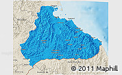 Political 3D Map of Kangwon, shaded relief outside