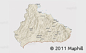 Shaded Relief 3D Map of Kangwon, cropped outside