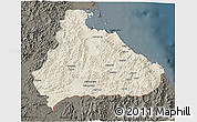 Shaded Relief 3D Map of Kangwon, darken