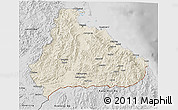 Shaded Relief 3D Map of Kangwon, desaturated