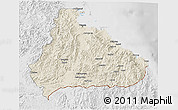Shaded Relief 3D Map of Kangwon, lighten, desaturated