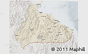 Shaded Relief 3D Map of Kangwon, lighten, semi-desaturated