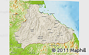 Shaded Relief 3D Map of Kangwon, physical outside