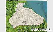 Shaded Relief 3D Map of Kangwon, satellite outside