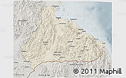 Shaded Relief 3D Map of Kangwon, semi-desaturated