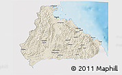 Shaded Relief 3D Map of Kangwon, single color outside