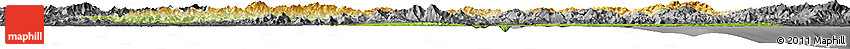 Physical Horizon Map of Kangwon, darken, desaturated