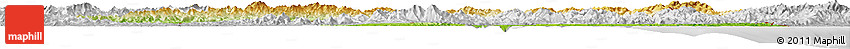 Physical Horizon Map of Kangwon, lighten, desaturated