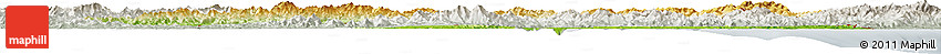 Physical Horizon Map of Kangwon, lighten, semi-desaturated