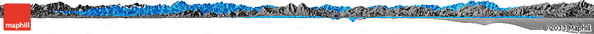 Political Horizon Map of Kangwon, darken, desaturated