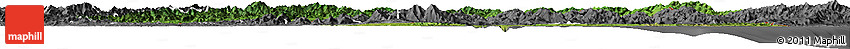 Satellite Horizon Map of Kangwon, desaturated