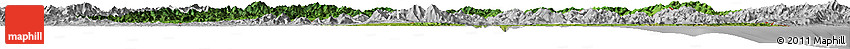 Satellite Horizon Map of Kangwon, lighten, desaturated