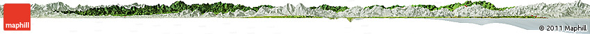 Satellite Horizon Map of Kangwon, lighten
