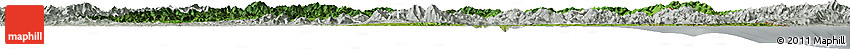 Satellite Horizon Map of Kangwon, lighten, semi-desaturated