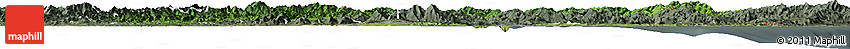Satellite Horizon Map of Kangwon, semi-desaturated